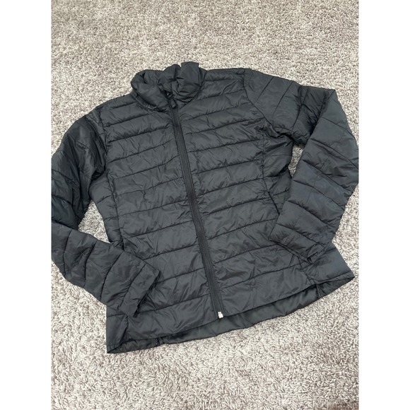 Puffer Jacket Lightweight Packable Quilted‎ Padded Coat Black - Picture 1 of 8